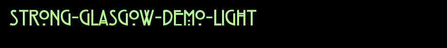 Strong-glass-demo-light. TTF is a good English font download