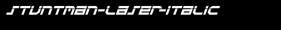 Stuntman-Laser-Italic.ttf is a good English font download
(Art font online converter effect display)