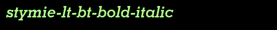Stymie-Lt-BT-Bold-Italic.ttf is a good English font download
(Art font online converter effect display)