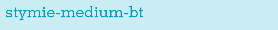 Stymie-Medium-BT.ttf is a good English font download
(Art font online converter effect display)