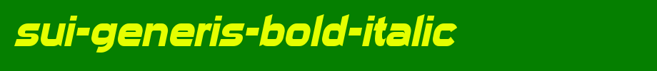 Sui-Generis-Bold-Italic.ttf是一款不错的英文字体下载