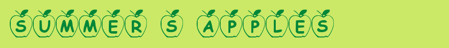 Summer-s-Apples.ttf is a good English font download
(Art font online converter effect display)