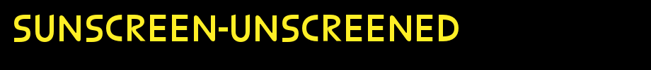 Sunscreen-Unscreened.otf是一款不错的英文字体下载