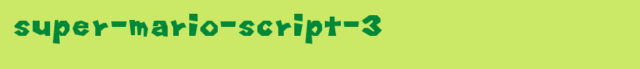 Super-Mario-Script-3.ttf是一款不错的英文字体下载(字体效果展示)