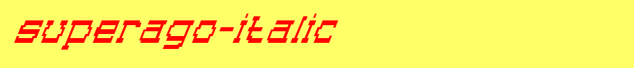 Superago-Italic.ttf is a good English font download