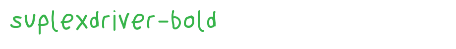 SuplexDriver-Bold.otf是一款不错的英文字体下载