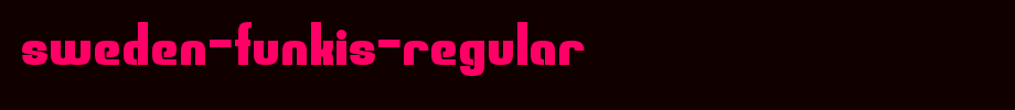 Sweden-Funkis-Regular.ttf is a good English font download
(Art font online converter effect display)