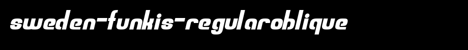 Sweden-funkis-regulaloblique. TTF is a good English font download