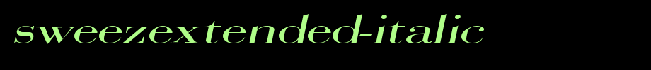 SweezExtended-Italic.ttf是一款不错的英文字体下载