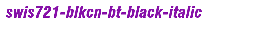 Swis721-blkcn-Bt-black-italic.ttf is a good English font download