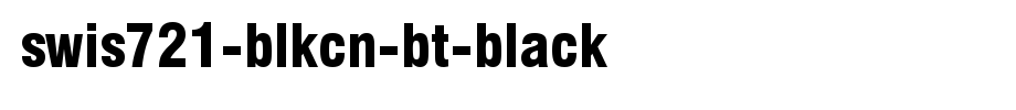 Swis721-BlkCn-BT-Black.ttf是一款不错的英文字体下载的文字样式
