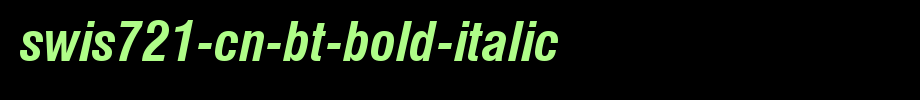 Swis721-Cn-BT-Bold-Italic.ttf is a good English font download
(Art font online converter effect display)