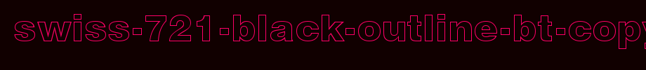 Swiss-721-black-outline-Bt-copy-1-.TTF is a good English font download
(Art font online converter effect display)