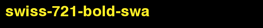 Swiss-721-Bold-SWA.ttf是一款不错的英文字体下载的文字样式