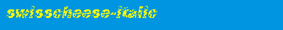 SwissCheese-Italic.ttf is a good English font download
(Art font online converter effect display)