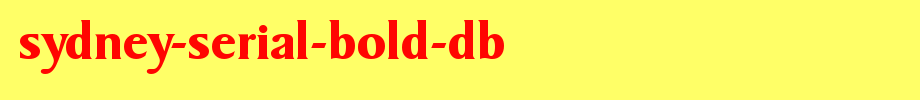 Sydney-Serial-Bold-DB.ttf是一款不错的英文字体下载(字体效果展示)