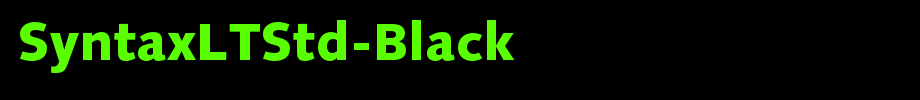 SyntaxLTStd-Black_ English font