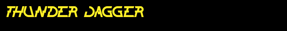 THUNDER-JAGGER.ttf类型，T字母英文