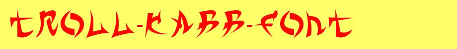 TROLL-KABB-FONT.ttf type, t letter English
(Art font online converter effect display)