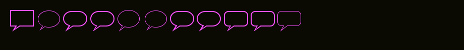 TalkBalloon.ttf type, T letter English
(Art font online converter effect display)
