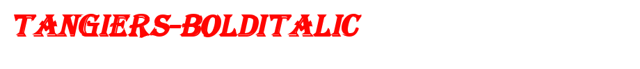 Tangiers-BoldItalic.ttf type, T letter English