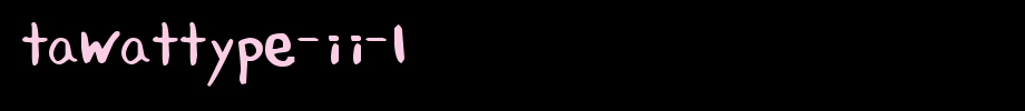 Tawattype-II-1.ttf类型，T字母英文的文字样式