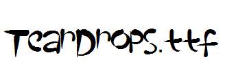 TearDrops.ttf类型，T字母英文的文字样式