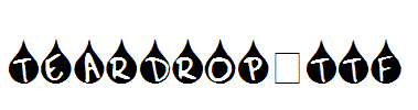 Teardrop . ttf type, t letter English
(Art font online converter effect display)