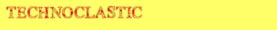 TechnoClastic.ttf type, t letter English