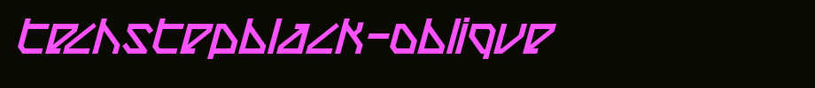 TechstepBlack-Oblique.ttf type, t letters in English
(Art font online converter effect display)