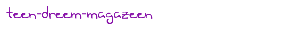 Teen-Dreem-Magazeen.ttf type, t letter English