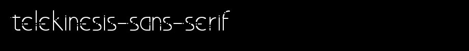 Telekinesis-Sans-Serif.ttf类型，T字母英文(字体效果展示)