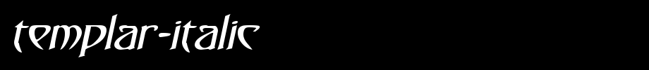 Templar-Italic.ttf类型，T字母英文(字体效果展示)