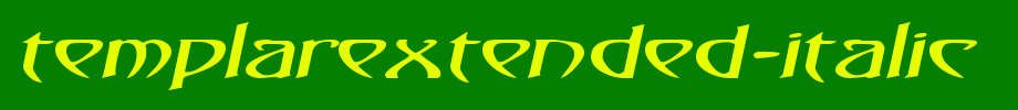 TemplarExtended-Italic.ttf type, t letter English
(Art font online converter effect display)