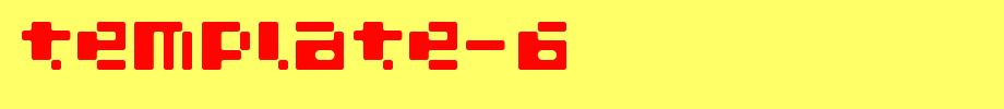 Template-6.ttf类型，T字母英文(字体效果展示)