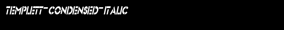 Templett-Condensed-Italic.ttf类型，T字母英文(字体效果展示)