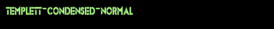 Templett-Condensed-Normal.ttf类型，T字母英文(字体效果展示)