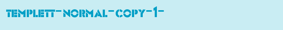 Templett-Normal-copy-1-.ttf类型，T字母英文的文字样式