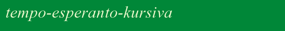 Tempo-Esperanto-Kursiva.ttf类型，T字母英文(字体效果展示)