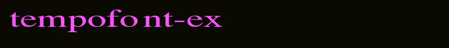 TempoFont-Ex.ttf type, t letter English
(Art font online converter effect display)