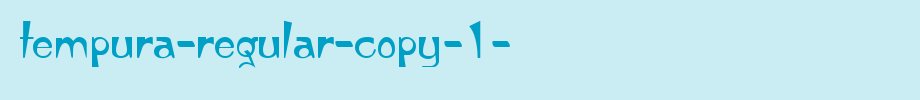 Tempura-Regular-copy-1-.ttf类型，T字母英文