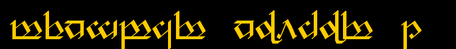 Tengwar-Noldor-1.ttf类型，T字母英文(字体效果展示)