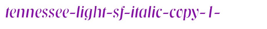Tennessee-Light-SF-Italic-copy-1-.ttf类型，T字母英文(字体效果展示)
