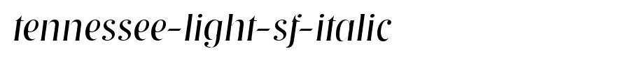Tennessee-Light-SF-Italic.ttf类型，T字母英文(字体效果展示)