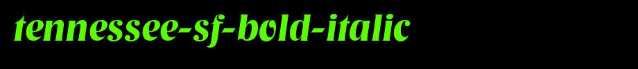 Tennessee-SF-Bold-Italic.ttf类型，T字母英文(字体效果展示)