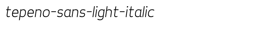 Tepeno-Sans-Light-Italic.ttf type, t letter English
(Art font online converter effect display)