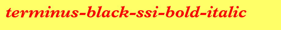 Terminus-black-SSI-bold-italic.ttf type, t letter English
(Art font online converter effect display)