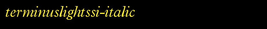 TerminusLightSSi-Italic.ttf类型，T字母英文的文字样式