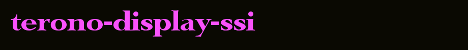 Terono-Display-SSi.ttf类型，T字母英文