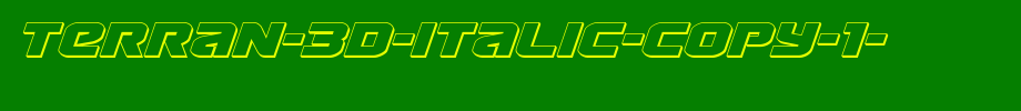 Terran-3D-Italic-copy-1-.ttf type, t letter English
(Art font online converter effect display)